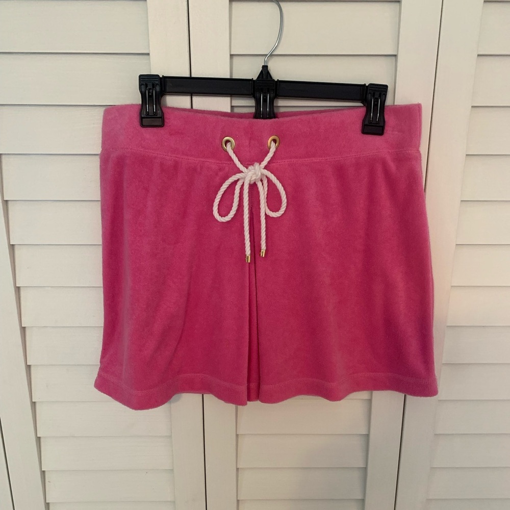 Lilly Pulitzer Skirt Pink Terry Cloth  Sz Small